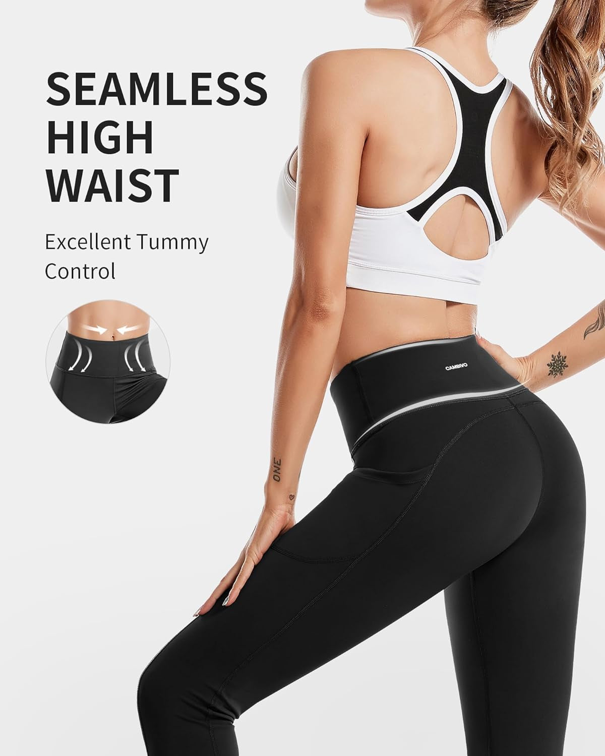 Lukasy high Waisted Yoga Pants with Pockets for Women