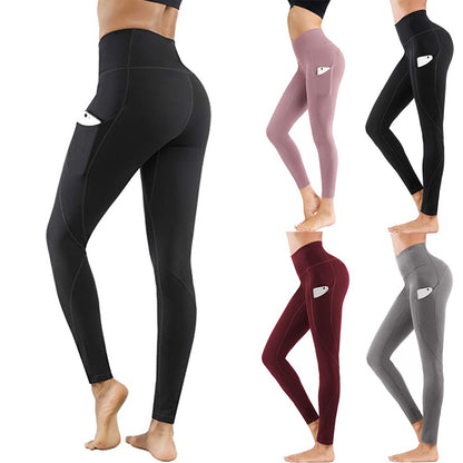 Lukasy High Waist Women Yoga Pants and Tummy Control Leggings with Pockets Tummy Control