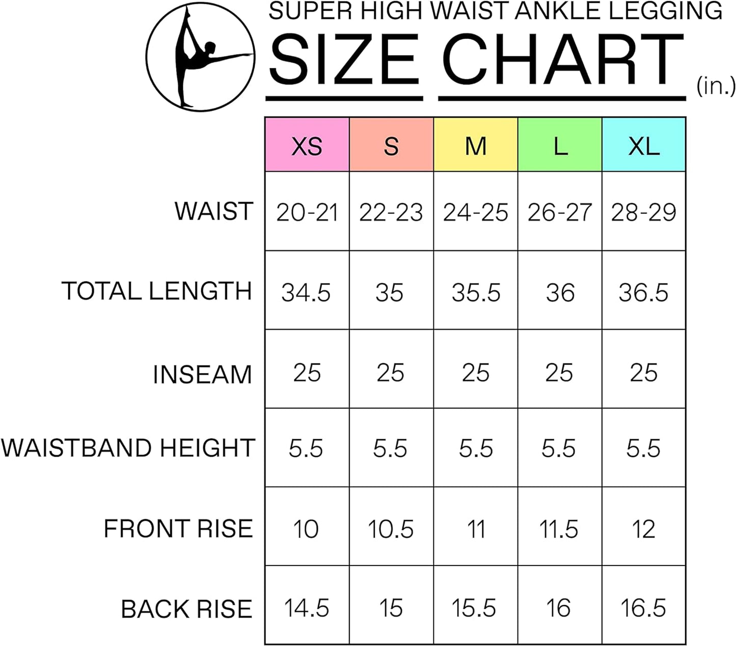 Lukasy Squat Proof Elastic Free Super High Waisted Tummy Control Ankle Leggings with Pockets