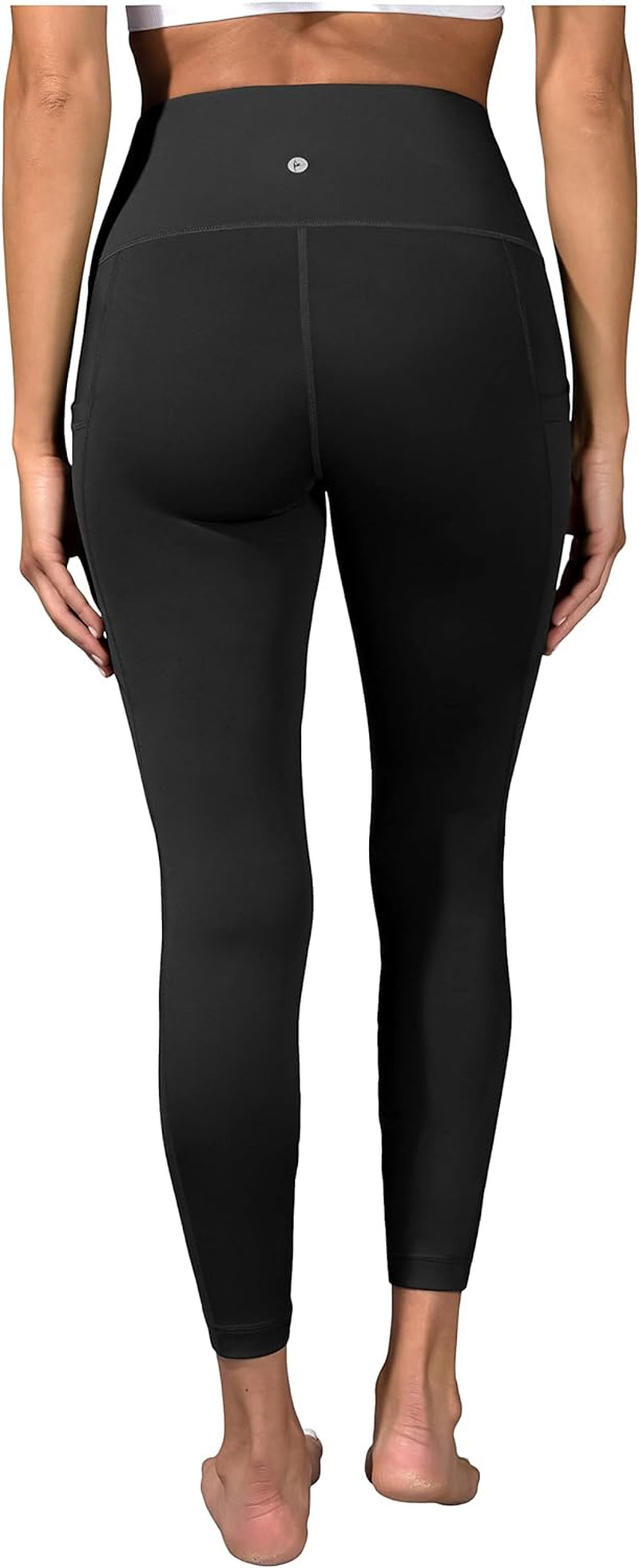 Lukasy Squat Proof Elastic Free Super High Waisted Tummy Control Ankle Leggings with Pockets