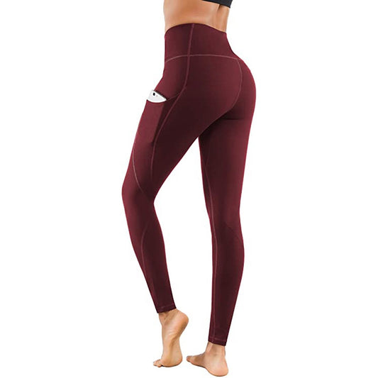 Lukasy High Waist Women Yoga Pants and Tummy Control Leggings with Pockets Tummy Control