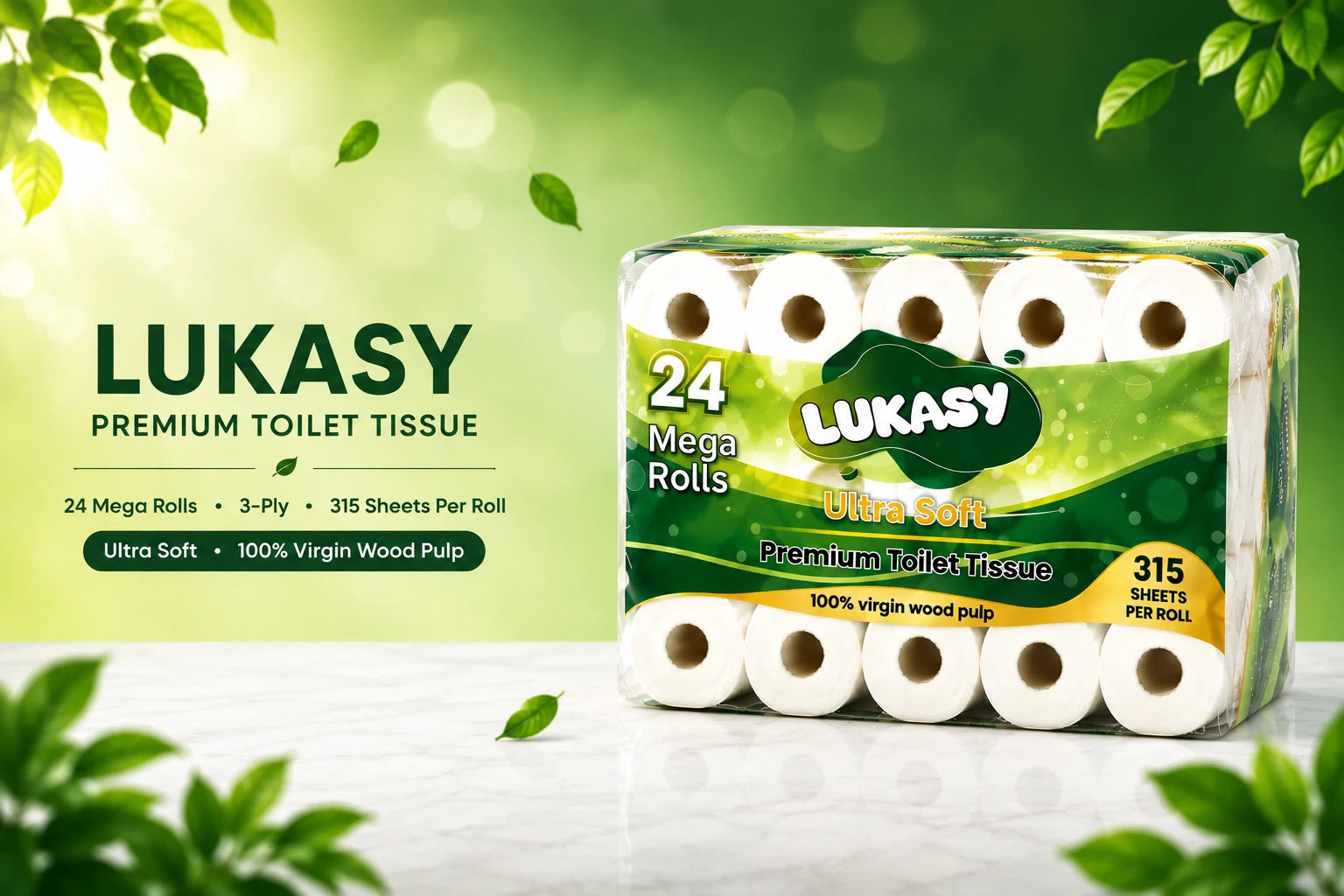 LUKASY Premium Toilet Tissue
